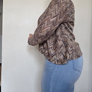 ☆Apt. 9 Chevron Patterned Sweater - Brown and Gold☆